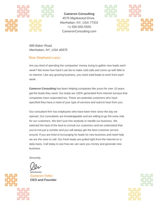 Free  Template: Simple Pattern Letterhead