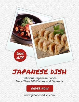 Free  Template: Japanese Dish Order Flyer Template