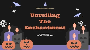 premium  Template: Illustration Halloween Presentation Template