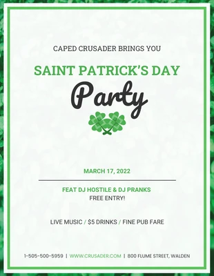 Free  Template: St. Patrick's Day Party Flyer Template