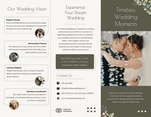 premium  Template: Cream Wedding Tri-fold Brochure Template