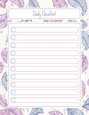 Free  Template: Cream Abstract Daily Activities Checklist Template