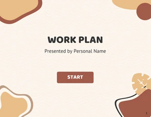 Free  Template: Brown Pastel  Work Plan Template