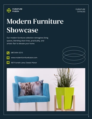 business  Template: Modern Furniture Showcase Product Catalog Template