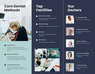 Mint Gray Iconic Dental Tri Fold Brochure - Page 2