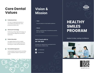 business  Template: Gray Iconic Dental Tri Fold Brochure Template