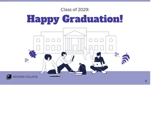 White and Purple Illustration Graduation Presentation - Page 5