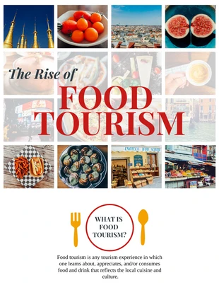 Free  Template: Rise of Food Tourism Infographic Template