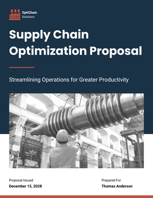 business  Template: Supply Chain Optimization Proposal Template