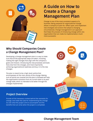 business  Template: Change Management Plan Steps Infographic Template