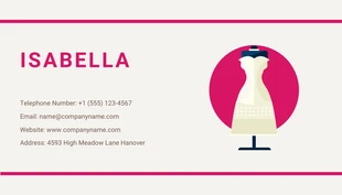 Light Yellow Minimalist Illustration Fashion Business Card - Page 2