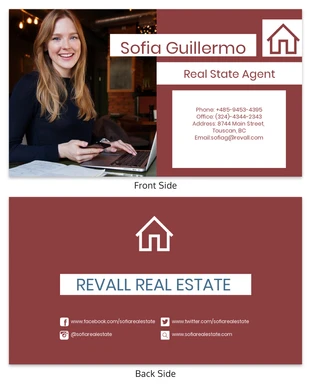 premium  Template: Red Real Estate Business Card