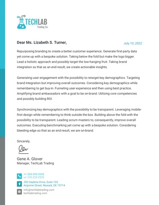 business  Template: Tech Trading Business Letterhead