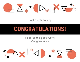 premium  Template: Modern Congratulations Card