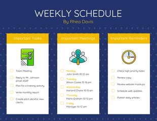 business interactive Template: Iconic Weekly Schedule