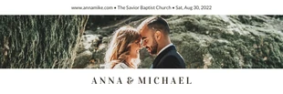 Free  Template: White Wedding Email Banner