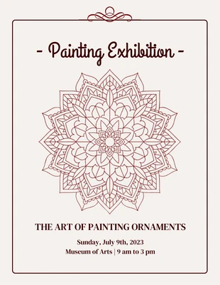 Free  Template: Painting Exhibition Flyer Template