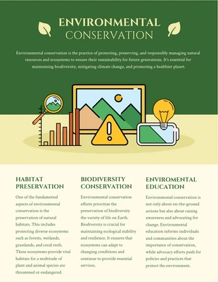 Free  Template: Modern Playful Illustration Environment Infographic Template