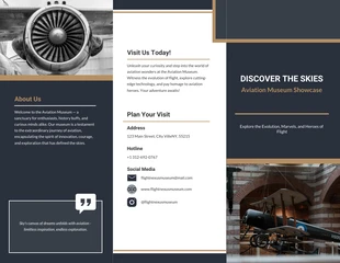 business  Template: Aviation Museum Brochure Template