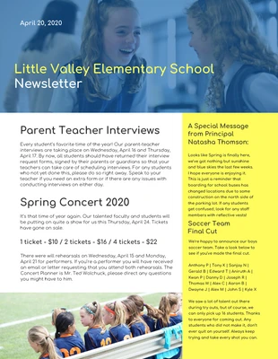 premium  Template: Simple Elementary School Newsletter Template