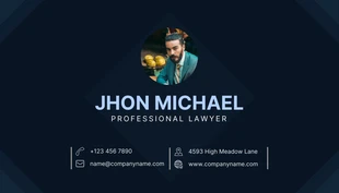 Navy Modern Geometric Professional Lawyer Business Card - Page 2