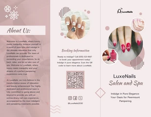 Free interactive Template: Nail Salon Pampering Brochure Template