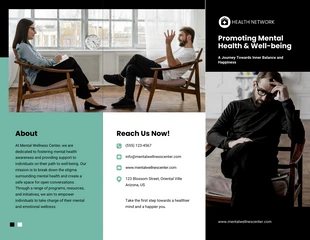 business interactive Template: White Neptune Mental Health Tri-fold Brochure Template