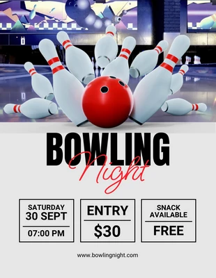 Free  Template: Bowling Flyer Template