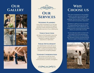 Blue and Cream Fancy Wedding Brochure - Page 2