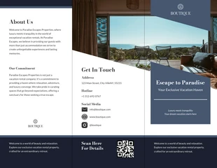 premium  Template: Vacation Rental Property Brochure Template