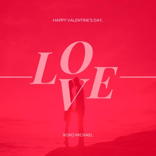 premium  Template: Very Red Valentine's Day Instagram Social Media Post