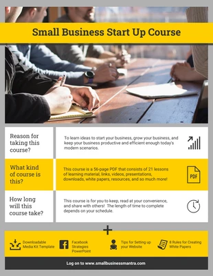 business  Template: Business Startup Course Flyer Template