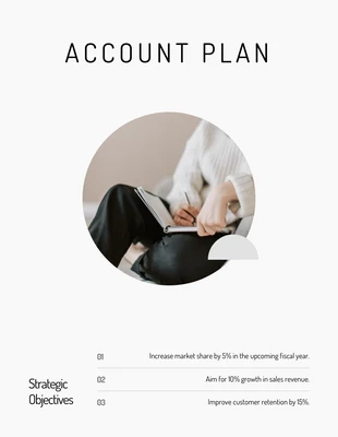 Free  Template: Minimalist Gray White Account Plan Template