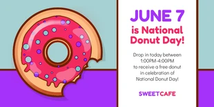 premium  Template: Promotional National Donut Day Twitter Post