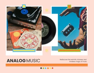 Free  Template: Simple Retro Analog Music Collage