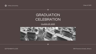 Free  Template: Minimalist Graduation Presentation Template