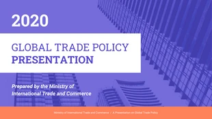 business  Template: Modern Economic Policy Presentation Template