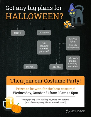 premium  Template: Interactive Halloween Party Flyer Template