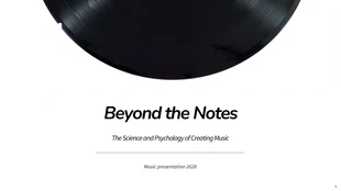 Free  Template: Black White Music Presentation Template