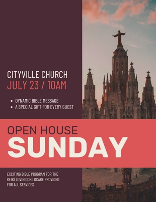 premium  Template: Church Open House Event Flyer Template