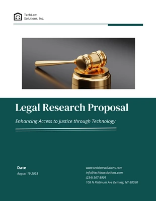 Free  Template: Legal Research Proposal Template