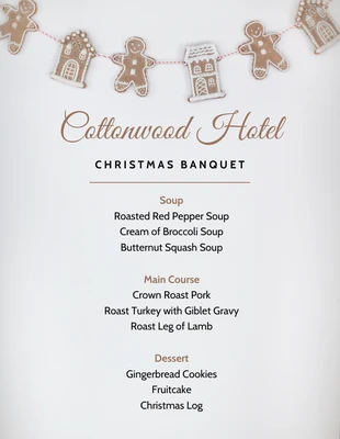 premium  Template: Simple Christmas Menu