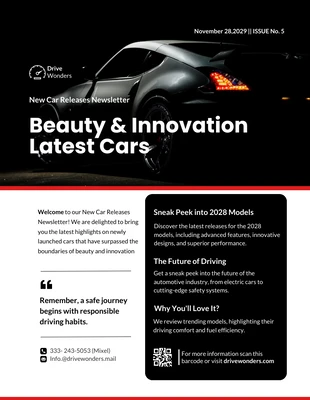 business  Template: New Car Dealership Newsletter Template