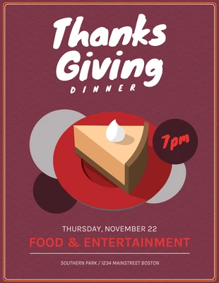 premium  Template: Thanksgiving Entertainment Poster