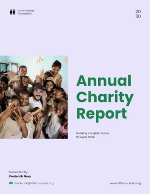 Free  Template: Annual Charity Report Template