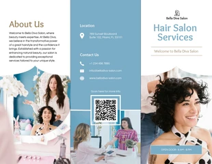 Free interactive Template: Hair Salon Services Brochure Template