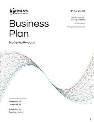 Free  Template: White Technology Business Plan Template