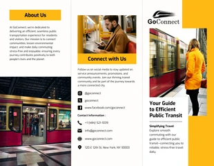 premium  Template: Public Transit Information Brochure Template