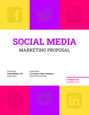 Free  Template: Bold Social Media Consulting Proposal Template