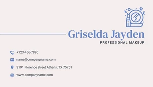 Beige And Blue Simple Aesthetic Make-Up Artist Business Card - Page 2